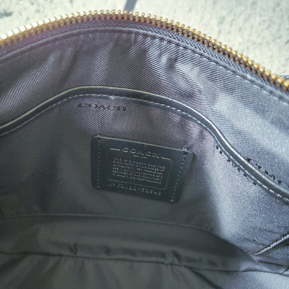 NWT Coach Black Leather Sutton Shoulder Crossbody Bag with Dust Bag - Picture 9 of 16